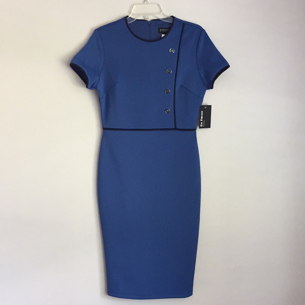 En Focus Studio Short Sleeve Round Beck Dress Sz 8